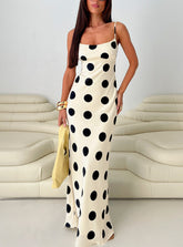 Avienna Maxi Dress Cream / Polka Dot