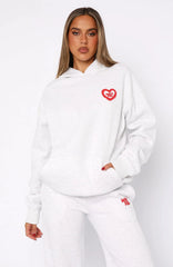 11th Street City Girl At Heart Oversized Hoodie Cherry Glaze