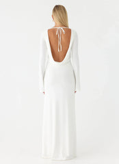 Elmont Long Sleeve Maxi Dress - White