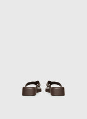 Paislee Stud Detail Sandals Brown