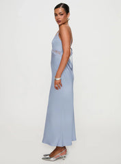 Treasure Bias Cut Maxi Dress Blue