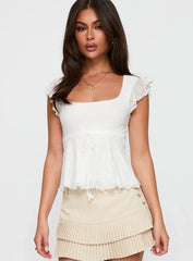 Auroraah Frill Top White