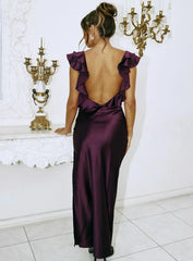Faithful Frill Maxi Dress Plum