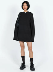 Cheyenne Knit Sweater Dress Black