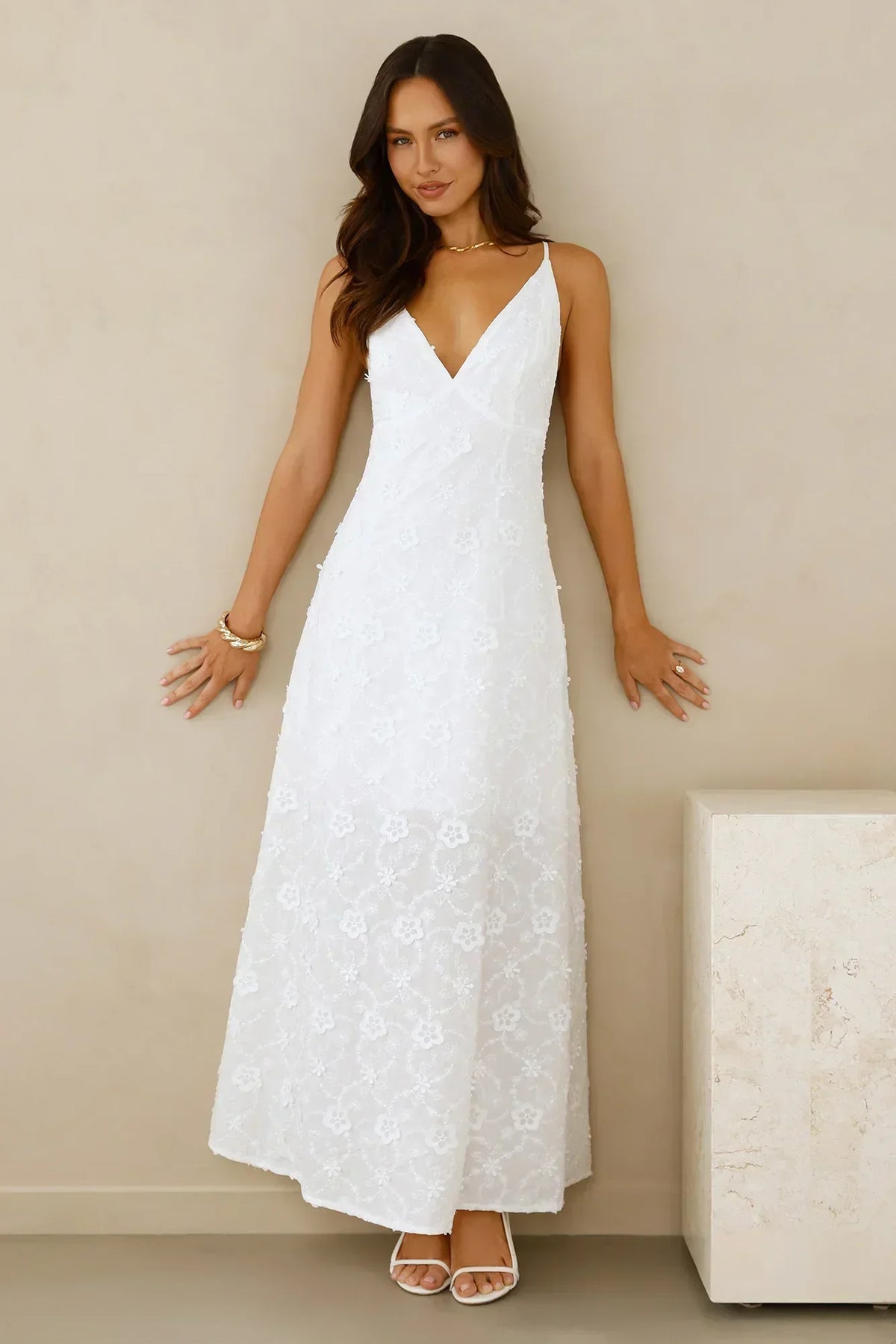 Soft Moonbeam Maxi Dress