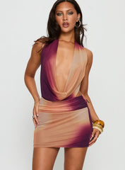 Tigress Halter Mini Dress Multi