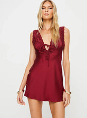 Nourish Mini Dress Burgundy