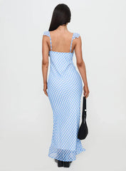 Brigette Maxi Dress Blue Gingham