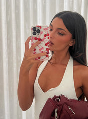 Cherry Pickers iPhone Case Clear / Red